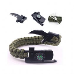 Pulseira Paracord Sobrevivncia Militar Pederneira Bussola